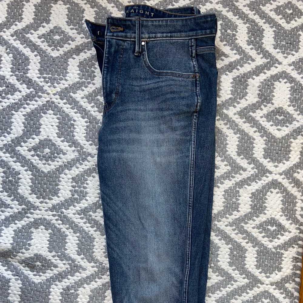 White House Black Market (WHBM) Straight Leg High Rise Crop Jean